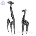 2er Set Giraffe Harz Skulptur Heimtextilien